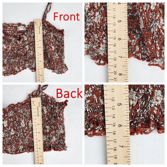 Free People Red and White Crop Top - Picture 5 of 7